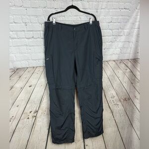 Columbia Convertible Black Pants Men’s 40x30 Zip-Off Hiking Outdoors EUC